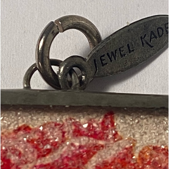 pendant Jewel Kade JK Flower Charm sparkle Tropical Back NY GC Station Stamp - Picture 4 of 9